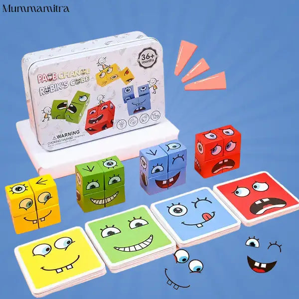 WonderFaces™ Expression Blocks – Interactive Face-Changing Puzzle for Kids