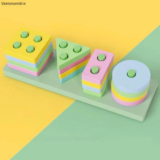 ShapeMates™ – Montessori Learning | Colorful Wooden Blocks | Fine Motor Fun