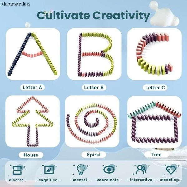 BlockChase™ – Race, Set, Domino | Instant Chain Reactions | Perfect for Little Hands