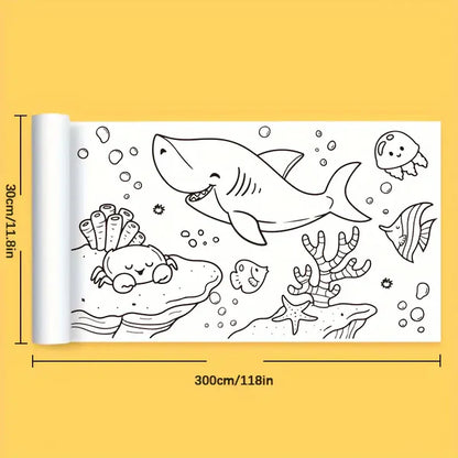 CreativeCanvas Roll™ – Endless 300 cm Doodle Fun for Imaginative Kids | Mummamitra