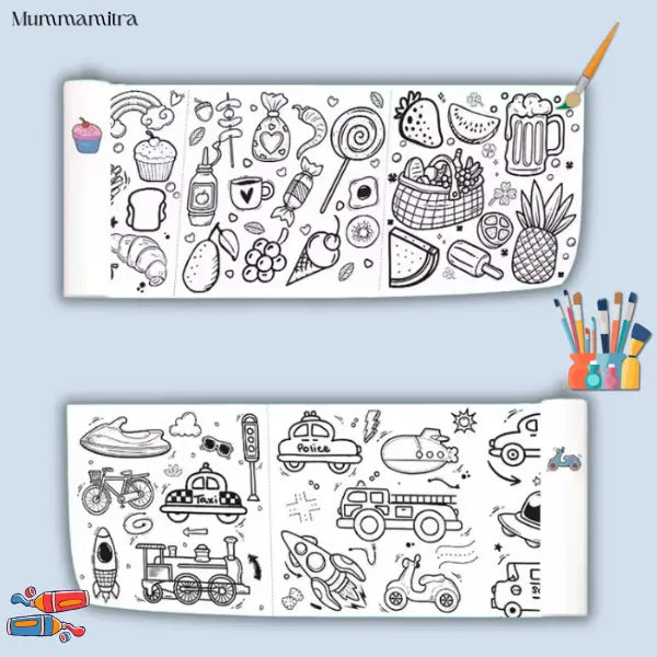 CreativeCanvas Roll™ – Endless 300 cm Doodle Fun for Imaginative Kids | Mummamitra