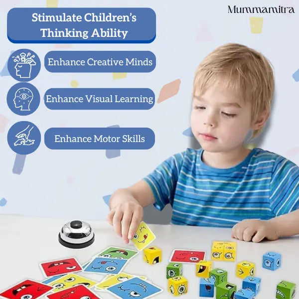 WonderFaces™ Expression Blocks – Interactive Face-Changing Puzzle for Kids